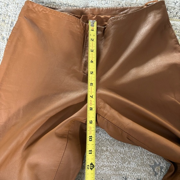 Vakko VS2 Vintage Beige Leather Pants Y2K - Picture 13 of 16